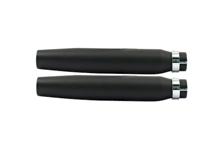 SLIP ON AUSPUFFTOPF SATZ " TAP CHROME / TAP BLACK " FÜR PAN / SHOVEL &  IRONS MIT EG ABE